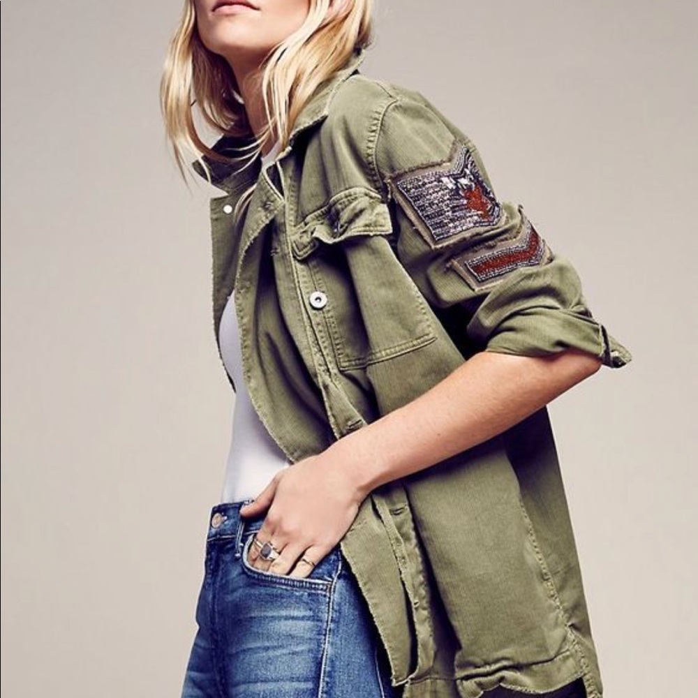 Free People Black Utility Jacket